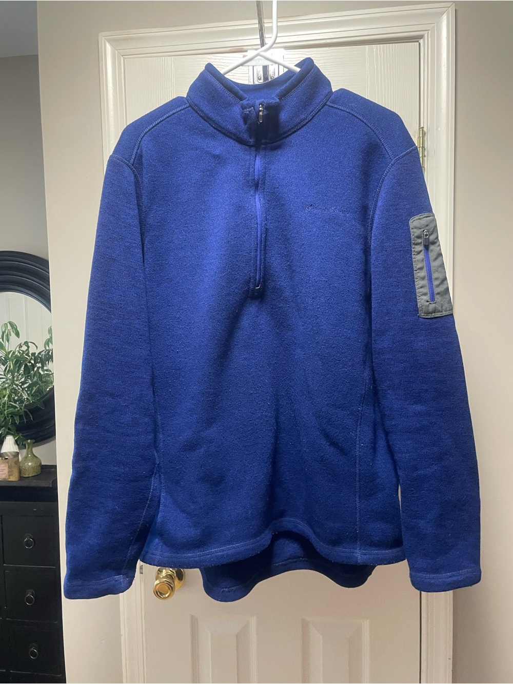 Eddie Bauer Royal Blue Half-Zip Fleece Pullover
